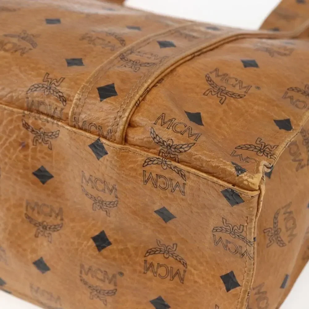 MCM Logogram Visetos Tote Bag Brown